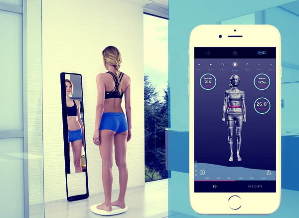 Naked 3D Fitness Tracker умное зеркало сканирует тело